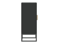 Aparador de madera contrachapada negro 60x30x75 cm