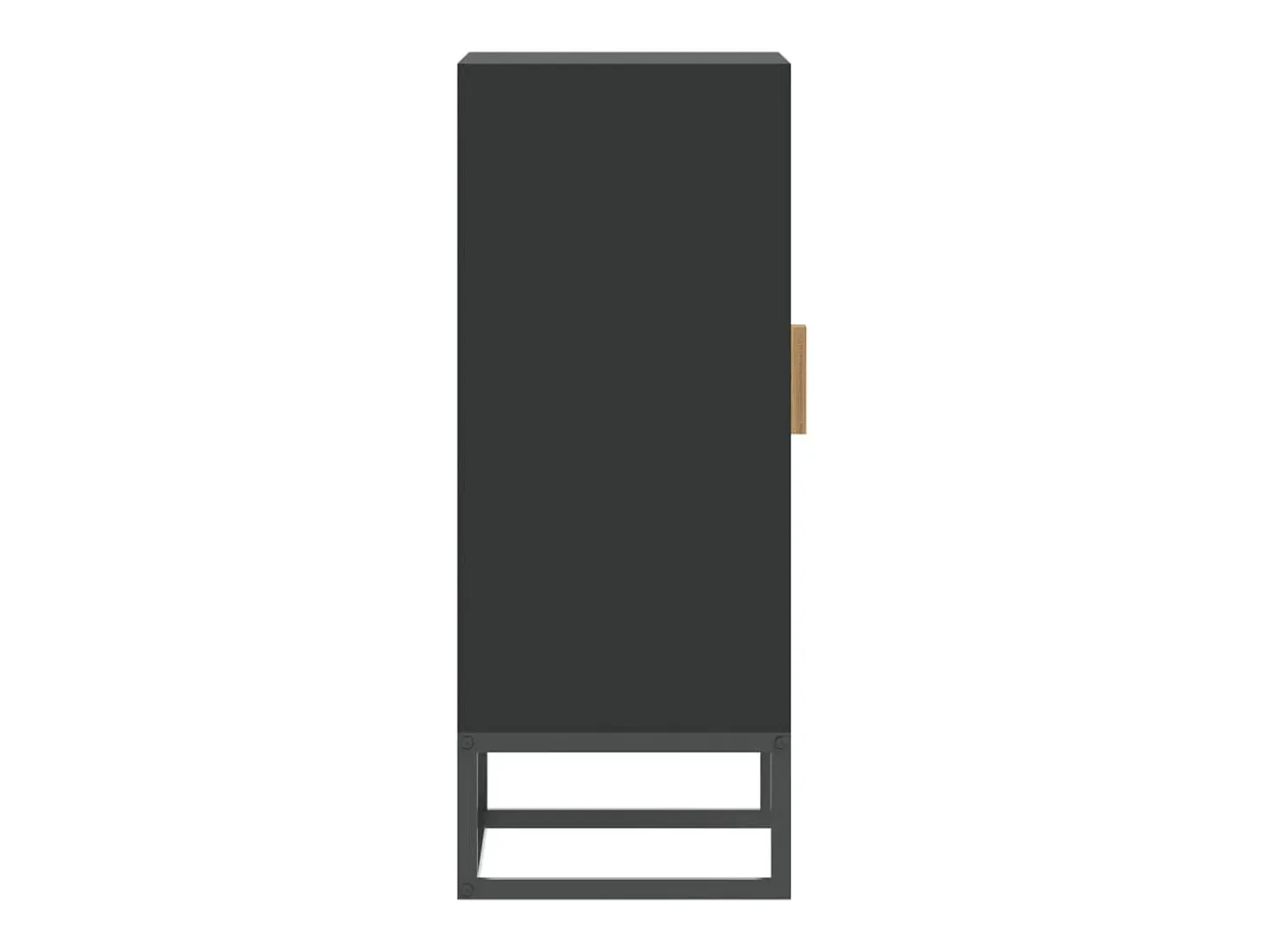 Aparador de madera contrachapada negro 60x30x75 cm