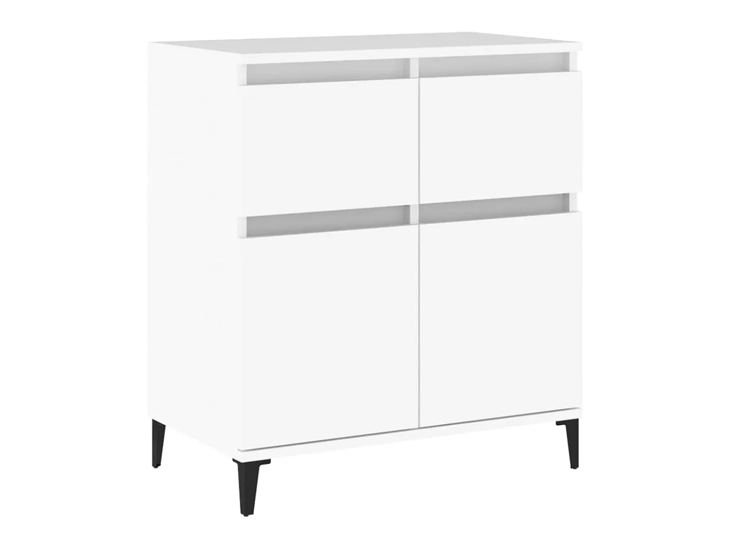 Aparador de madera contrachapada blanco 60x35x70 cm ES54658