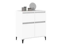 Aparador de madera contrachapada blanco 60x35x70 cm ES54658