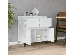 Aparador de madera contrachapada blanco 60x35x70 cm ES54658