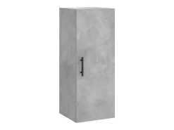 Aparador de madera contrachapada gris hormigón 34,5x34x180 cm