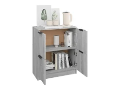 Aparador de madera contrachapada gris Sonoma 60x30x70 cm