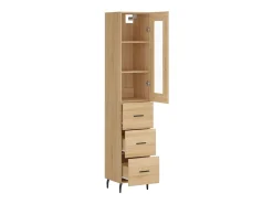 Aparador de madera contrachapada roble Sonoma 34,5x34x180 cm ES26381
