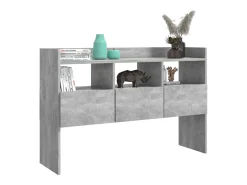 Aparador de madera contrachapada gris hormigón 105x30x70 cm