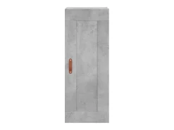 Aparador de madera contrachapada gris hormigón 34,5x34x180 cm