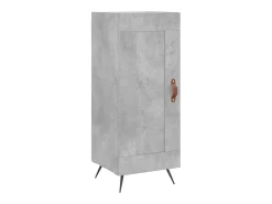 Aparador de madera contrachapada gris hormigón 34,5x34x180 cm
