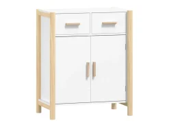 Aparador de madera contrachapada blanco 62x38x75 cm ES97485