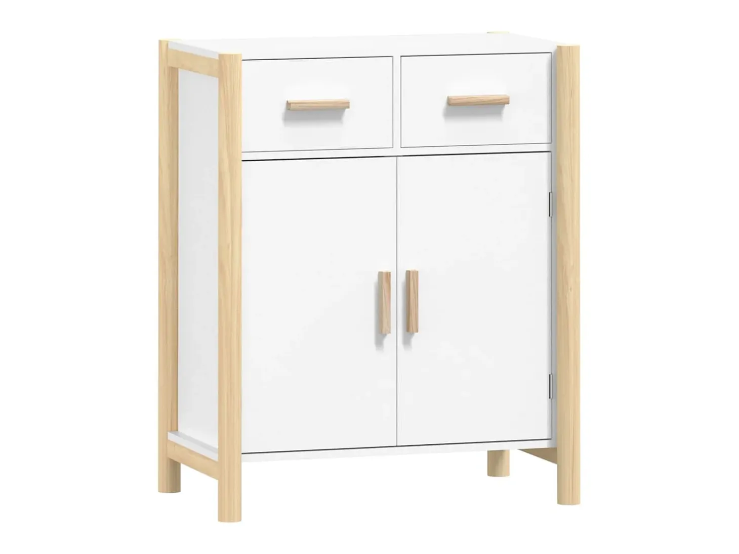 Aparador de madera contrachapada blanco 62x38x75 cm ES97485