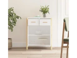 Aparador de madera contrachapada blanco 62x38x75 cm ES97485