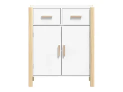 Aparador de madera contrachapada blanco 62x38x75 cm ES97485