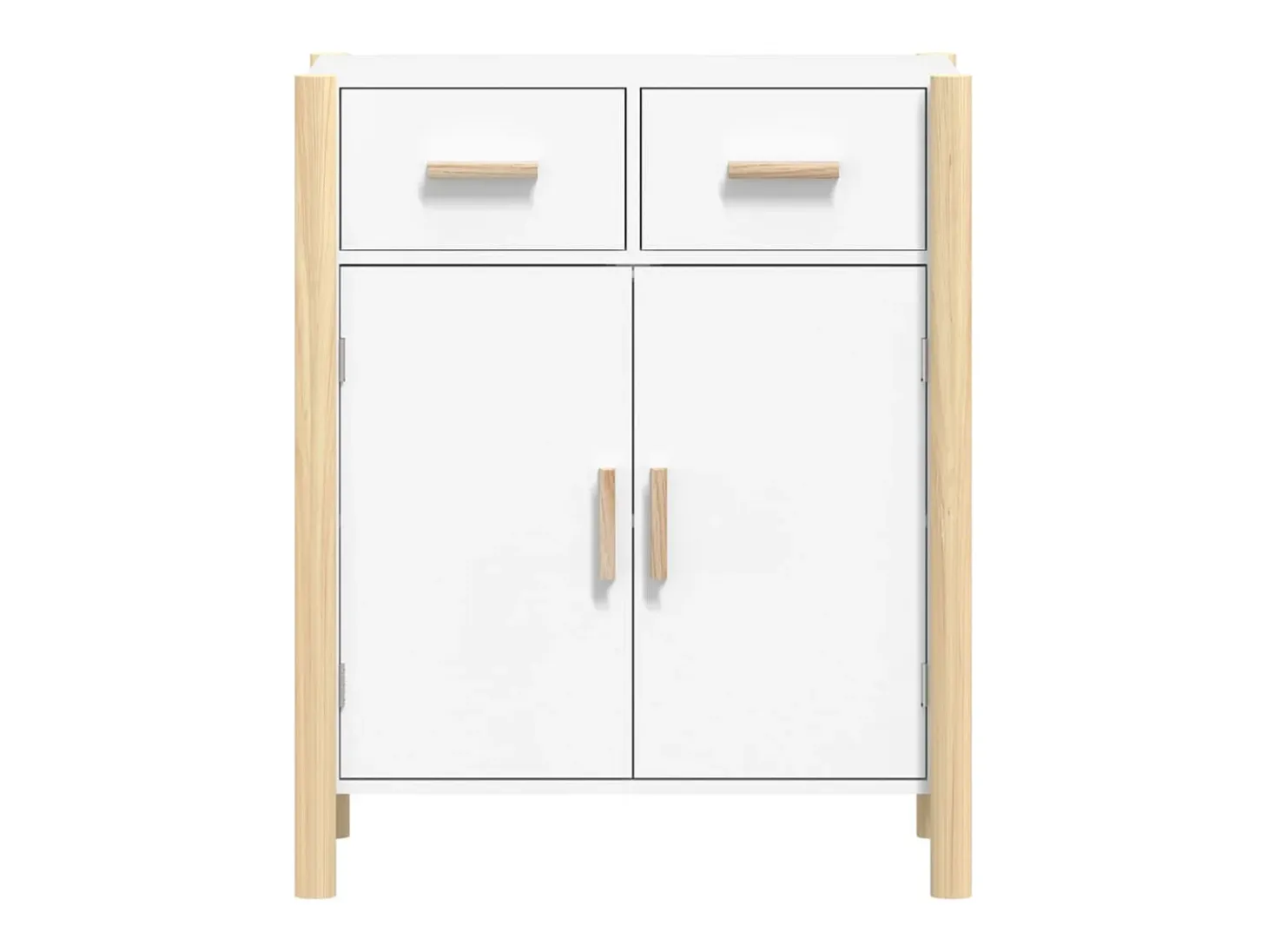 Aparador de madera contrachapada blanco 62x38x75 cm ES97485
