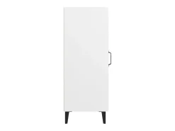 Aparador de madera contrachapada blanco 34,5x34x90 cm
