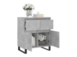 Aparador de madera contrachapada gris hormigón 60x35x70 cm ES59232