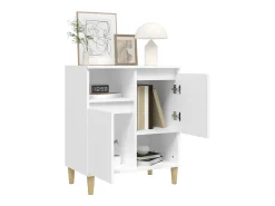 Aparador de madera contrachapada blanco 60x35x70 cm ES68396