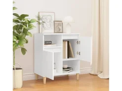 Aparador de madera contrachapada blanco 60x35x70 cm ES68396