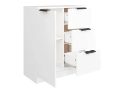 Aparador de madera contrachapada blanco 60x30x70 cm ES20188