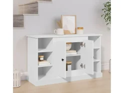Aparador de madera contrachapada blanco 100x35,5x60 cm ES77857