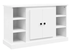 Aparador de madera contrachapada blanco 100x35,5x60 cm ES77857