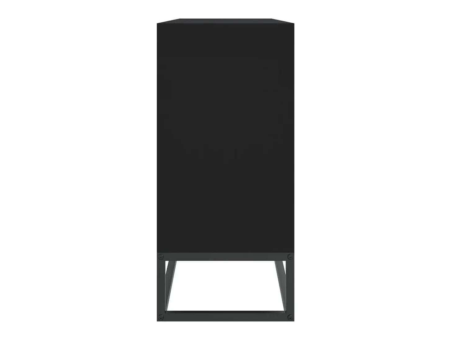 Aparador de madera contrachapada negro 105x30x65 cm