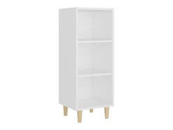 Aparador de madera contrachapada blanco 34,5x32,5x90 cm ES37627
