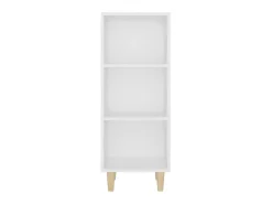 Aparador de madera contrachapada blanco 34,5x32,5x90 cm ES37627