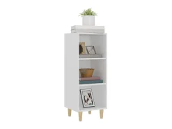 Aparador de madera contrachapada blanco 34,5x32,5x90 cm ES37627