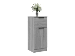Aparador de madera contrachapada gris Sonoma 30x30x70 cm