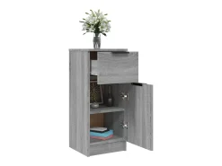Aparador de madera contrachapada gris Sonoma 30x30x70 cm