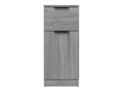 Aparador de madera contrachapada gris Sonoma 30x30x70 cm