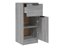 Aparador de madera contrachapada gris Sonoma 30x30x70 cm
