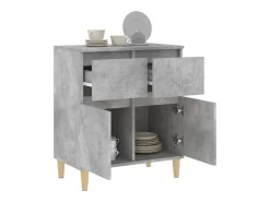 Aparador de madera contrachapada gris hormigón 60x35x70 cm ES71544