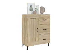 Aparador de madera contrachapada roble Sonoma 69,5x34x90 cm