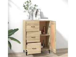Aparador de madera contrachapada roble Sonoma 69,5x34x90 cm