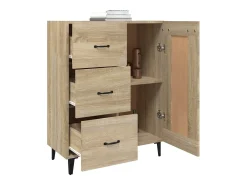 Aparador de madera contrachapada roble Sonoma 69,5x34x90 cm