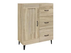 Aparador de madera contrachapada roble Sonoma 69,5x34x90 cm