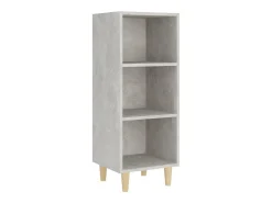 Aparador de madera contrachapada gris hormigón 34,5x32,5x90 cm