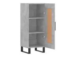 Aparador de madera contrachapada gris hormigón 34,5x34x90 cm