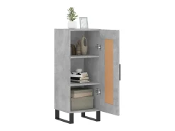 Aparador de madera contrachapada gris hormigón 34,5x34x90 cm