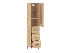Aparador de madera contrachapada roble Sonoma 34,5x34x180 cm
