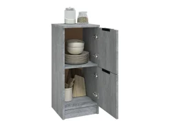 Aparador de madera contrachapada gris Sonoma 30x30x70 cm