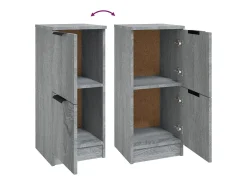 Aparador de madera contrachapada gris Sonoma 30x30x70 cm