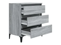 Aparador de madera contrachapada gris Sonoma 60x35x70 cm
