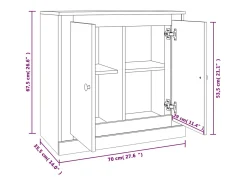 Aparador de madera contrachapada roble Sonoma 70x35,5x67,5 cm