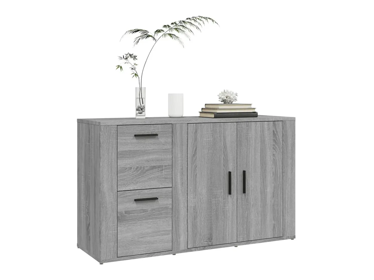 Aparador de madera contrachapada gris Sonoma 100x33x59,5 cm ES73511