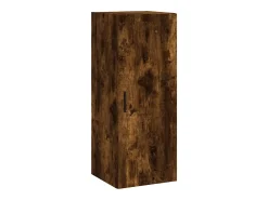 Aparador de madera contrachapada roble ahumado 34,5x34x180 cm