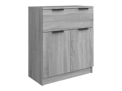 Aparador de madera contrachapada gris Sonoma 60x30x70 cm ES78062