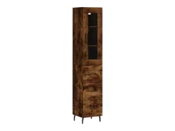Aparador de madera contrachapada roble ahumado 34,5x34x180 cm