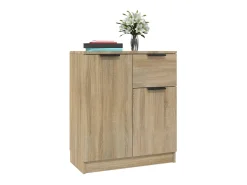 Aparador de madera contrachapada color roble Sonoma 60x30x70 cm