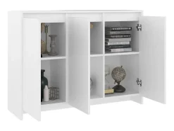 Aparador de madera contrachapada blanco 102x33x75 cm ES99068